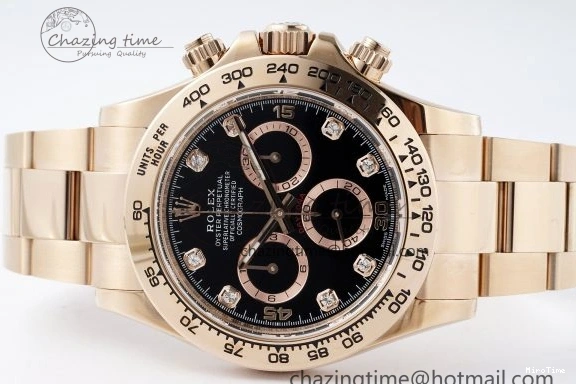 MiroTime 1227 Daytona 116505 BTF 1:1 Best Edition Black Diamonds Dial on RG Bracelet SA Snug 2118